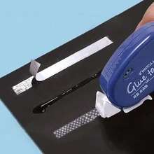 1入組簡單純色雙面膠帶,點型粘貼帶適用於手帳、手工藝和diy創作 - 彩色 - 查看 3