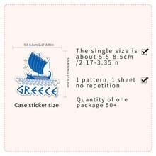 50入希臘建築塗鴉旅行行李箱裝飾貼紙 - 彩色 - 查看 2