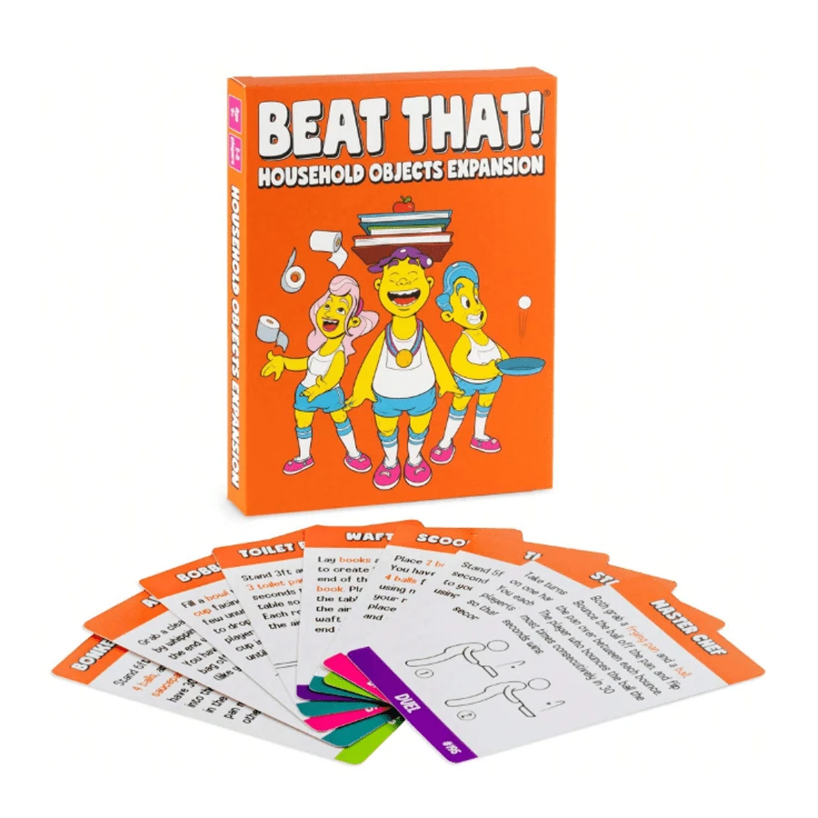 Gutter Games Beat That! Game And Household Objects Expansion Combo Pack [Family Party Game For  Adults] - Orange - View 1