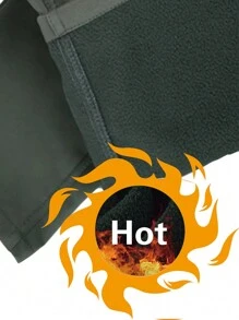 1pc Alpha Camp Outdoor Windproof Water Repellent Fleece Soft Shell Pants For Men, Winter