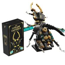 Moc微粒成人款機械風暴龍蒸汽龐克模型蜘蛛瓢蟲建築玩具,節日禮物 - 黑色 - 查看 1