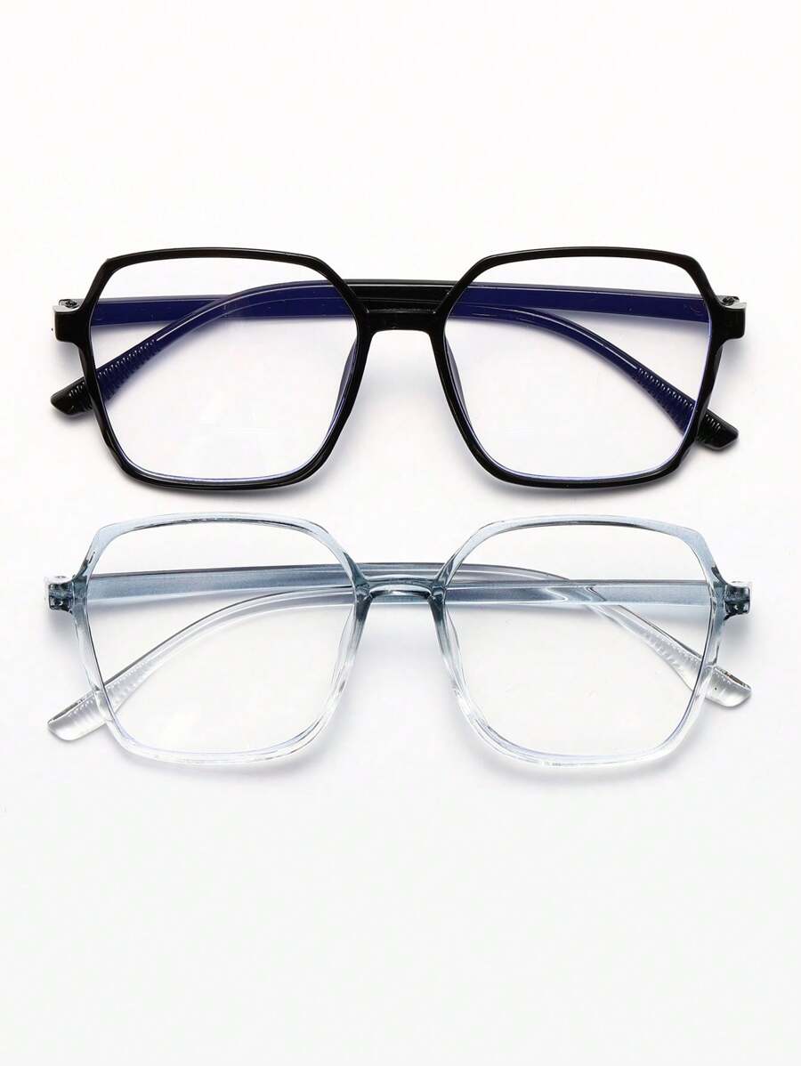 女士用方形藍光阻隔眼鏡 - 無色 - 查看 1
