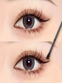 眼妝刷套裝,6入組專業混合眼影化妝刷,適用於遮瑕,眉毛描繪和眼線；各種眼妝刷適合初學者和藝術家 - 黑色 - 查看 5