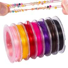 8 Rolls Colorful Flat Elastic Cord, Wear-Resistant Beading String For DIY Bracelets/Necklaces, High Stretch Jewelry Making Material - DIY Elastic Cord - View 4
