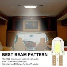 20 顆藍色超亮 T10 194 168 W5w 2825 Cob Led 牌照室內燈泡 6000k 12v 汽車 Led。描述：應用：20 顆 T10 194 Led 燈泡,這些 Led 燈泡適合多種位置：車牌燈、禮貌台階燈、閱讀燈、頂燈、地圖燈、間隙燈、角燈、側標記燈。適合庫存： 相容燈泡尺寸： T10 W5w 147 152 158 159 161 168 184 192 193 194 2821 2825 等（直接替換所有 T10 楔形類型。） 即插即用,易於安裝。最佳光束模式：2cob 晶片組非常明亮,具有 .每個 T10 Led 燈泡包含 2 顆高亮度 Cob 晶片,無紫外線或紅外線輻射。 ：瓦數：1w/燈泡；光通量：80lm/燈泡；電壓：12v直流；色溫：6000k白色；燈泡尺寸-長度：25mm；燈泡底座直徑：10mm；照明角度：360 度。注意：如果 Led 不亮,只需將其翻轉 180 度（反轉極性）即可。包裝清單：20 個 Led 燈泡 - 藍色 - 查看 7