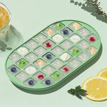 Ice Cube Mold With Ice Shovel And Storage Box Set (2 Layers, Makes 72 Ice Cubes) - Green - View 5