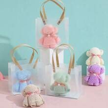 1pc Random Pearl Bear Shaped Towel In Bag Packaging - Multicolor - View 3
