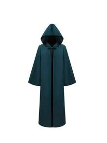 1pc Mardi Gras  Costume Jedi Cape Halloween Anakin Cloak Cosplay Costume Robe - Dark Green - View 2