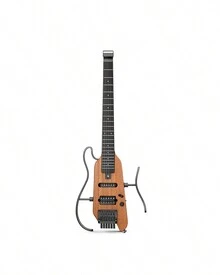 Donner HUSH-X Electric Guitar Kit  Featherlight Headless Guitar, Great For Travel And Quite Practice, Mahogany Solid Body With Easy Assemble Stands, Gig Bag, All Accessories New Arrival - Tự nhiên - Xem 9