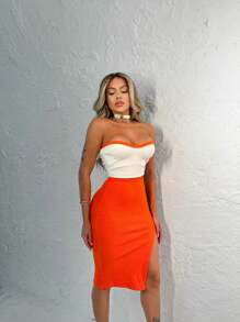 Women Two-Piece Outfits - 橘色 - 查看 1