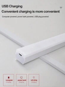 1入組led感應式燈條+1條充電線+2對磁力安裝座,適用於櫥櫃、走廊、壁櫥、廚房 - 暖白光 - 查看 4