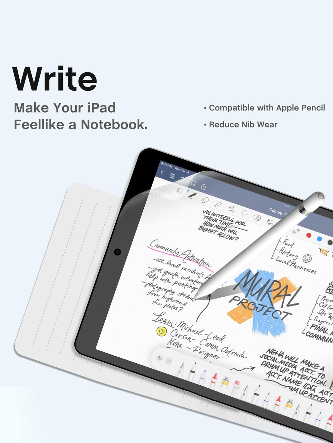 Paper Feel Screen Protector For IPad 2024 / Redmi Pad Se / Mi Pad