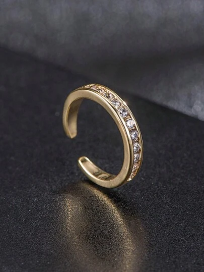 1 pièce Anneau d'orteil réglable, design ouvert minimaliste, bague de phalange vintage, accessoire personnalisé, polyvalent pour la plage, le port quotidien, les cadeaux