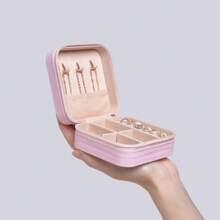 粉色時尚旅行珠寶盒,個性化禮物女性生日禮物,青少年女孩聖誕禮物,初有旅行珠寶盒（a-z）