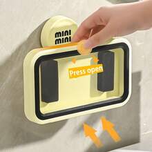 1個防水吸盤式手機支架收納盒,浴室防水手機殼,無需鑽孔的通用手機收納盒,支持觸摸屏 - 奶油色 - 查看 3