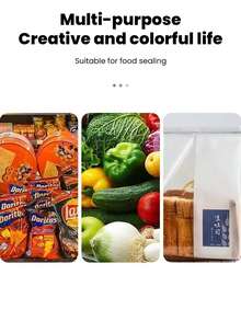10入組可重複使用的食品儲存袋夾,用於零食、麵包的新鮮保鮮夾具,廚房塑膠封口夾,配件 - 彩色 - 查看 5