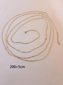 1 Miếng Thép không gỉ Mạ vàng Chất liệu Vòng cổ dài Đối với phụ nữ , Nhiều Đến Mặc , Thích hợp Đối với Các bữa tiệc - Vàng - Xem 5