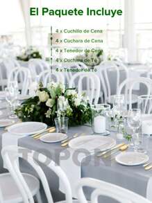 Juego De Cubiertos Acero Inoxidable Dorado  20 Piezas - Dorado - Ver 3