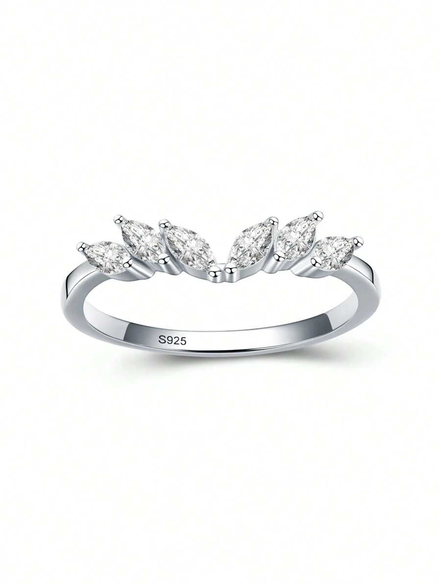 1 Miếng Duyên dáng Màu bạc Khối Zirconia  Trang trí Màu bạc Ban nhạc đám cưới Đối với phụ nữ Đối với phụ nữ Đám cưới cô dâu Tốt Đồ trang sức Hôn ước - Bạc - Xem 1