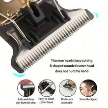 1入組可充電5w高端數字顯示理髮器和修鬍器,銅鋅合金機身,易於使用的開關,透明禮盒包裝 - 龍 - 查看 3