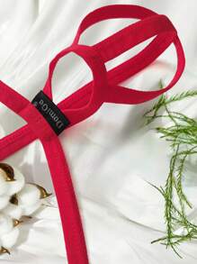 Men Sexy Elastic Breathable Jockstrap Underwear With Front Middle Ring Hole