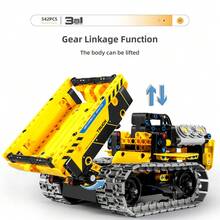 542pcs 3-In-1 Educational Science & Technology Building Blocks Set, Including Engineering & Robotics Construction Vehicle, Programming Robot, Children'S Gift Electronic Toy - 3 In 1 Programming Engineering Vehicle - View 5