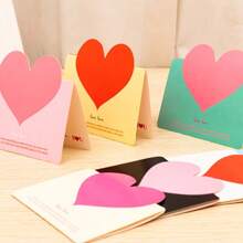 30入組創意萬用心形賀卡,適用於情人節、生日及寫信,隨機組合 - 彩色 - 查看 3