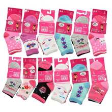 Kit 12 Pares Meias Infantil feminino