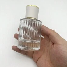 1 Pieza Botella De Vidrio Con Atomizador De Perfume, 30ml/50ml, Portátil, Recargable Y Vacía Para Viajes - negro - Ver 8