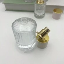 1 Pieza Botella De Vidrio Con Atomizador De Perfume, 30ml/50ml, Portátil, Recargable Y Vacía Para Viajes - negro - Ver 3