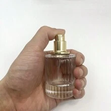1 Pieza Botella De Vidrio Con Atomizador De Perfume, 30ml/50ml, Portátil, Recargable Y Vacía Para Viajes - negro - Ver 6