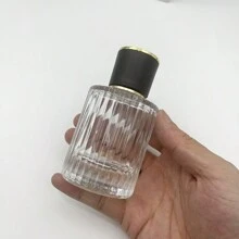 1 Pieza Botella De Vidrio Con Atomizador De Perfume, 30ml/50ml, Portátil, Recargable Y Vacía Para Viajes - negro - Ver 7