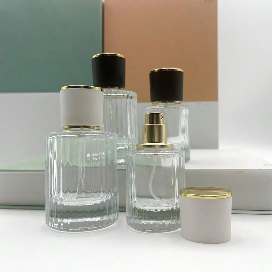 1 Pieza Botella De Vidrio Con Atomizador De Perfume, 30ml/50ml, Portátil, Recargable Y Vacía Para Viajes - negro - Ver 1