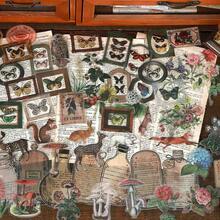 1pack/40pcs Vintage Retro Style Collage Decor Stickers For Scrapbooking, DIY Crafts, Laptop, Phone Etc. - Brown - View 9