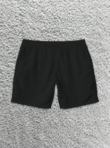Short Tactel Masculino Adulto Liso Básico Esportivo Diversas Cores - Preto - Visão 6
