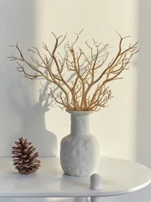 1pc/5pcs Glitter Gold Branches Plastic Artificial Fake Antler Shaped Tree Branch Small Decorative Plant Twigs Branch For Wedding Table Decor Baby Shower Party Supplies, Valentine Day, Gifts Birthday Graduation Home Decor Back To School Room Decor School Supplies Christmas Decorations Christmas