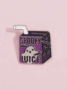 1 件創意卡通幽靈形狀飲料瓶徽章,鋅合金金屬胸針,適合裝扮,送給孩子和朋友的禮物 - 彩色 - 查看 5