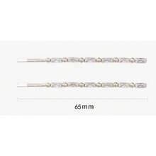 A Pair Of Simple And Versatile White Rhinestone Hairpins, Super Shiny Full Diamond Hair Slides Ins Internet Celebrity Girl Bangs Clip Hairpin Hair Accessories For Daily Use - White - View 5