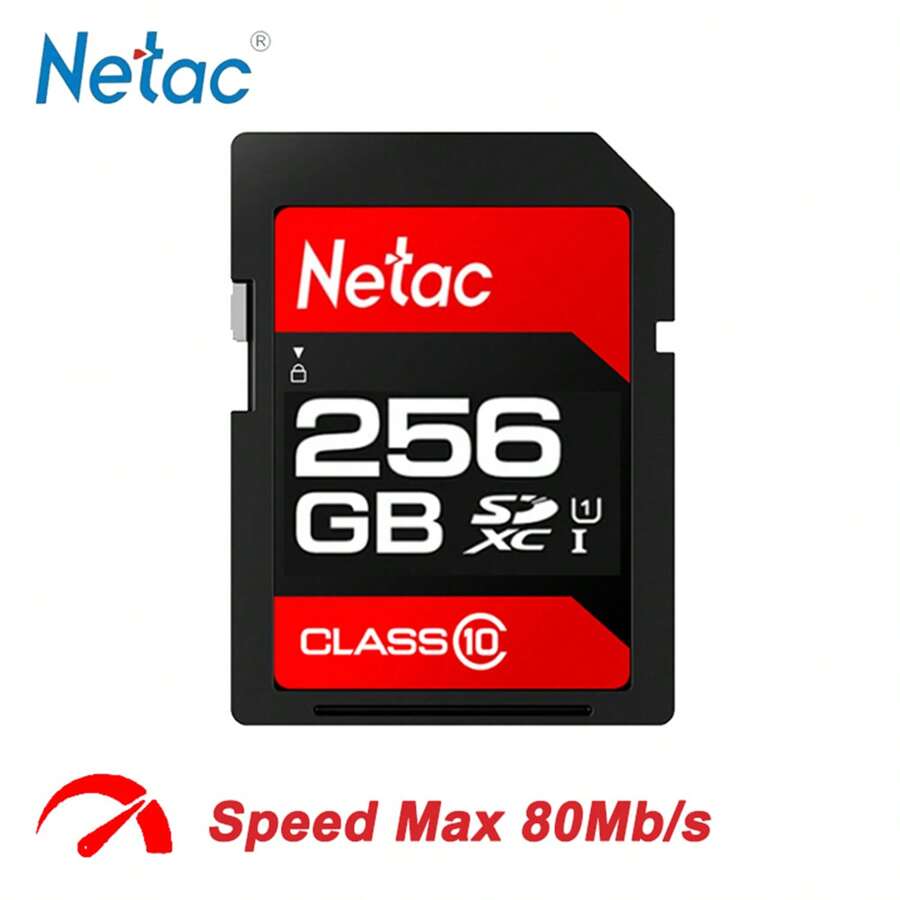 NETAC SD Card Flash Memory Card 256GB 128GB 64GB 32GB, U1 C10 SD Card
