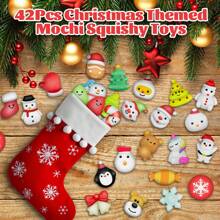 Mochi Squishy Toys For Toddlers, Mini Kawaii Squishies Bulk, Squishys Fidget Toys, Goody Bag Stuffers, Prizes For Classroom, Squishy Toys Bulk, Stress Relief Toys For Party Favors - 聖誕節主題 - 查看 4