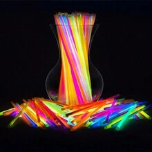 100 Pulseras Neón Fosforescente Glow Stick Fiestas Eventos - Verde - Ver 3