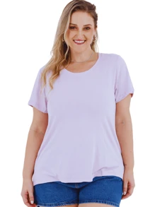 Plus Size Blouses - 紫色 - 查看 1