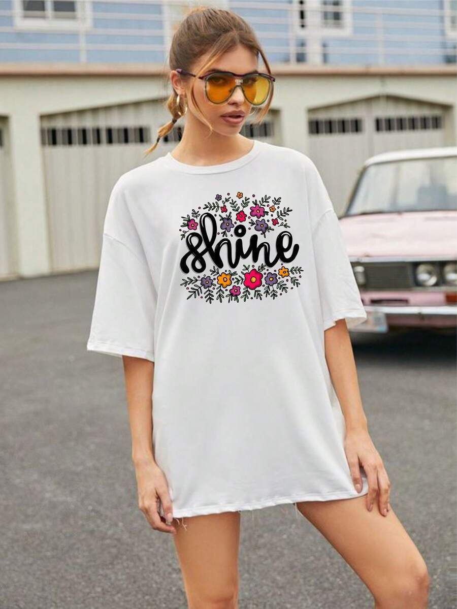 Camiseta Shine Moda feminina - Branco - Visão 1