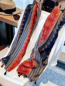 A Women'S Exotic Tassel Scarf Spring New Warm Shawl Korean Version Versatile Student Scarf Suitable For Daily Use - Multicolor - View 4