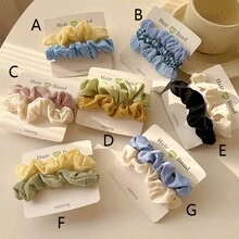 2 件装女士纯色中号缎面方形丝带发带，时尚甜美优雅发带配饰，适合日常佩戴、化妆和服装搭配，发型包括马尾辫、辫子、顶髻 - 款式 - 查看 13