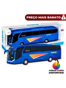Kit 4 Onibus Brinquedo Miniatura Iveco Brinquedo Para Criança Cor: aleatório - Multicolorido - Visão 7