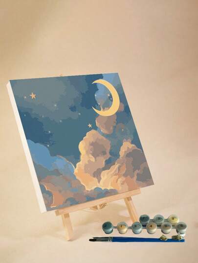 Paint By Numbers For Adults Beginners, 20 Wx20 L/30 Wx30 L Canvas Pictures Drawing Paintwork With 2 Pcs Paintbrushes,Acrylic Pigment Flowers And Landscapes