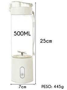 Mini Mixer Juicer Portátil  6Lâminas - A580 - Branco - Visão 4