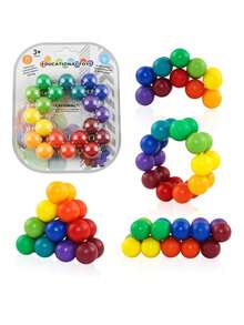 跨界益智玩具,百變串珠減壓球,新款減壓魔球,新穎獨特的玩具 - 彩色 - 查看 1
