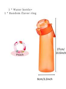 1入口味水瓶,容量800ml,一個隨機口味膠囊,適用於健身房、學校、室外,口味水瓶 - 橘色 - 查看 2